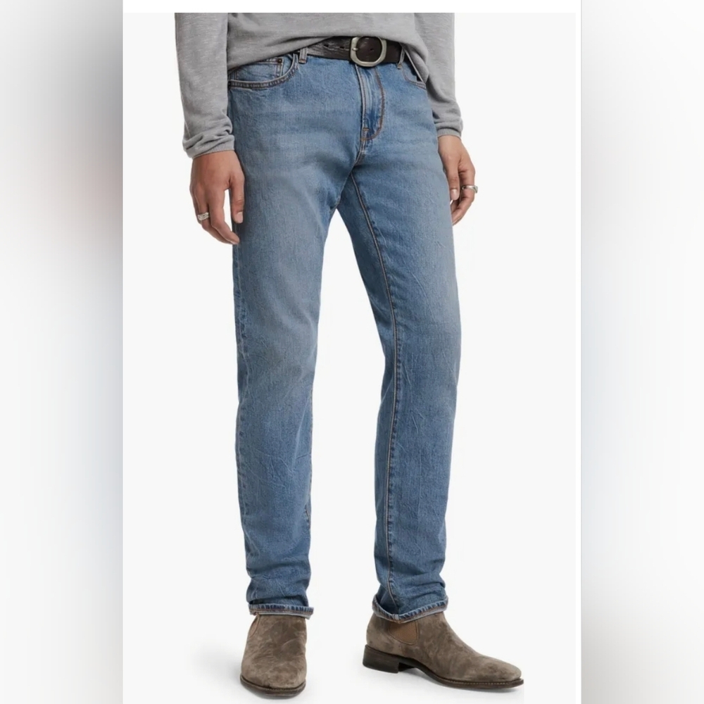 John Varvatos Mens J701 Regular Fit Jeans Size 33 NWT $218 Brent Wash